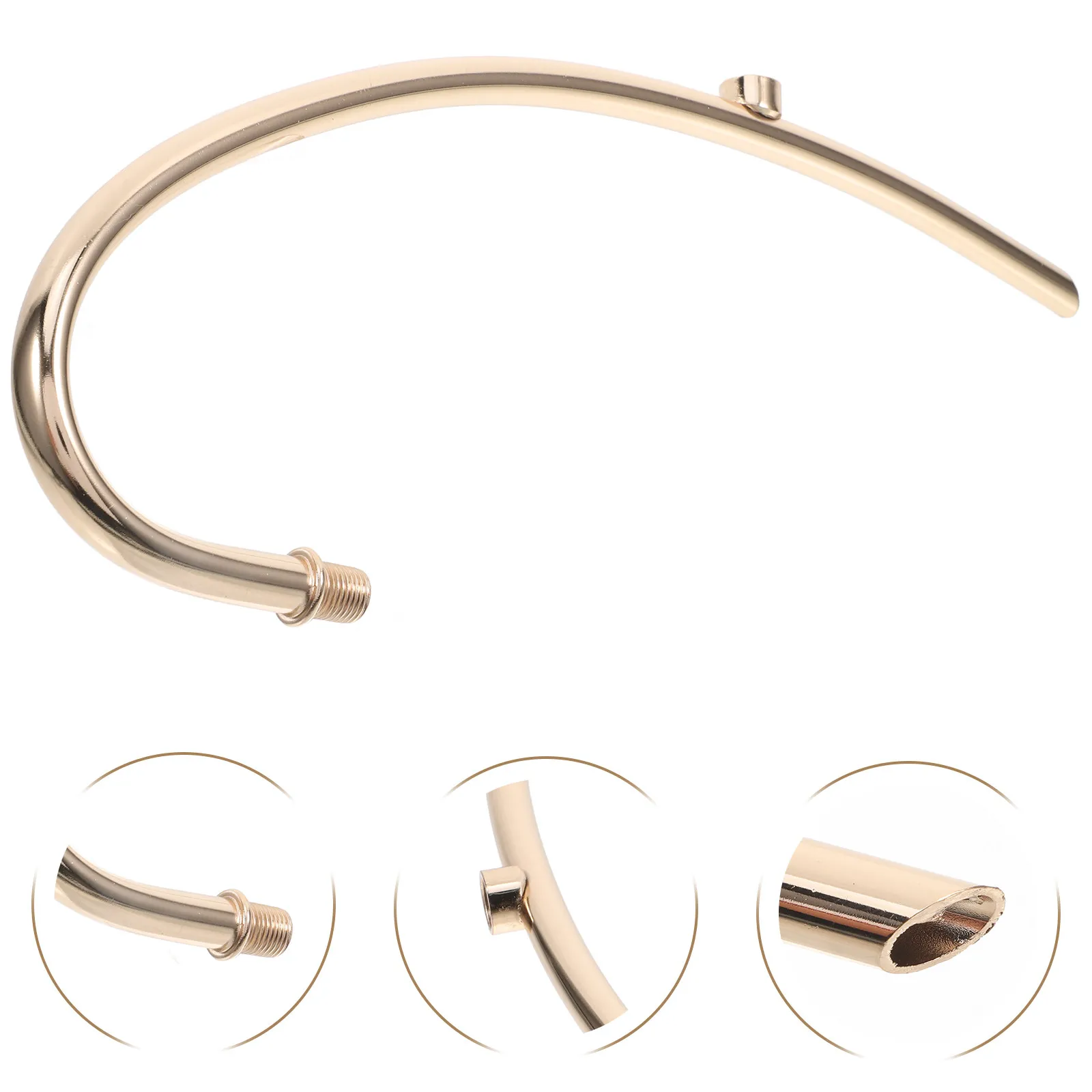 

Lamp Stem Curved Metal Pipe with M10 Threads for DIY Pendant Table Lamp Repair Replacement Lighting Fixture Rod