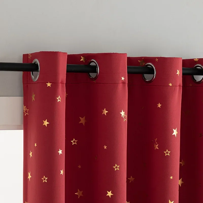 

Modern Home Blackout Curtains for Living Dining Room Bedroom Star Printed Window Curtain Customizable Home Interior Drapes