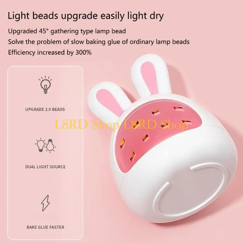 

L8RD Лампа для дизайна ногтей Сушилка для ногтей Свет для фототерапии для ногтей Кролик Свет для ногтей Светодиодная лампа для