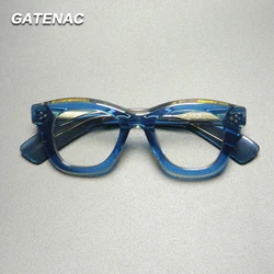 Vintage Handmade Acetate Glasses Frame Women High Quality Eyeglasses Frame Men 2025 New Retro Luxury Brand Designer Eyewear