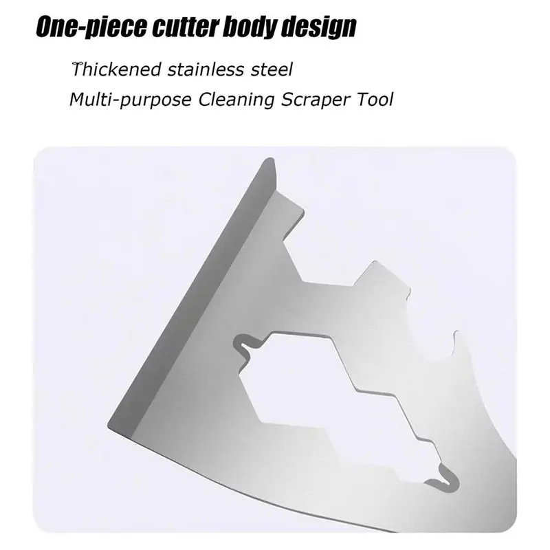 Feb.4 In 1 Cleaning Scraper-Tool, 2Pcs Stainless Steel Paint Scrapers - Putty Knife, Wall-Scraper, Adhesive Remover