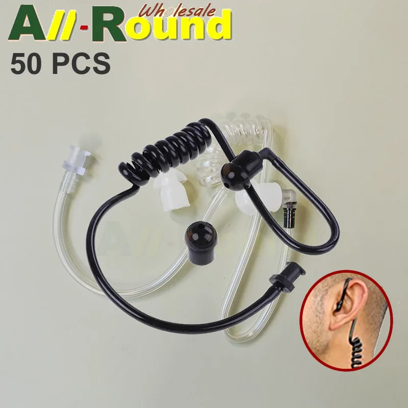 

Black Spring Air Tube Acoustic Air Tube Earplug Replacement For Radio Earpiece Headset Replacement Walkie Talkie Earphone Coil