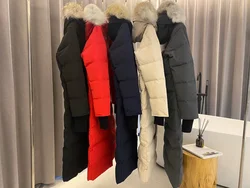 Inverno feminino estilo longo jaqueta designer famoso projetado marca de luxo de alta qualidade casaco de inverno com capuz casaco de neve