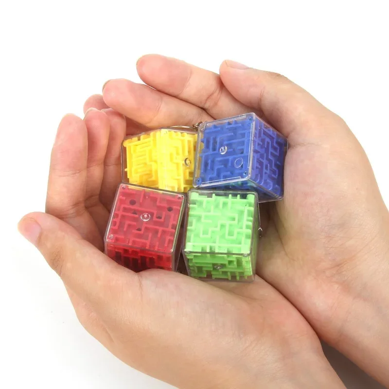 3D Doolhof Magische Kubussen Zeszijdige Transparante Puzzel Speed Cube Rollende Bal Magische Doolhof Speelgoed voor Kinderen Stress Reliever speelgoed