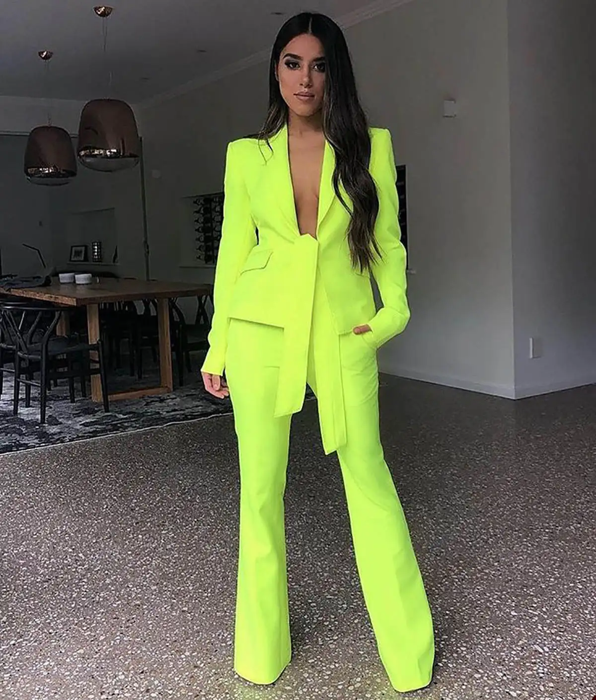 Women Wedding Tuxedos Bright Green Pants Suits Sets 2 Pcs Blazer Luxury Costumes Tailored Jacket Prom Dress