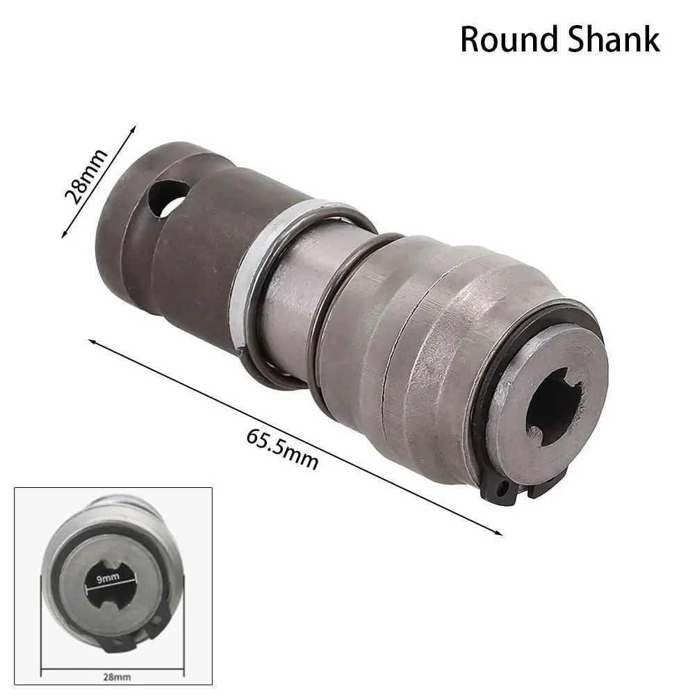 

1Pcs Round Square Shank Electric Hammer Conversion Adapter Chuck Tools Part Silver Drill Wrench Adapter Converter