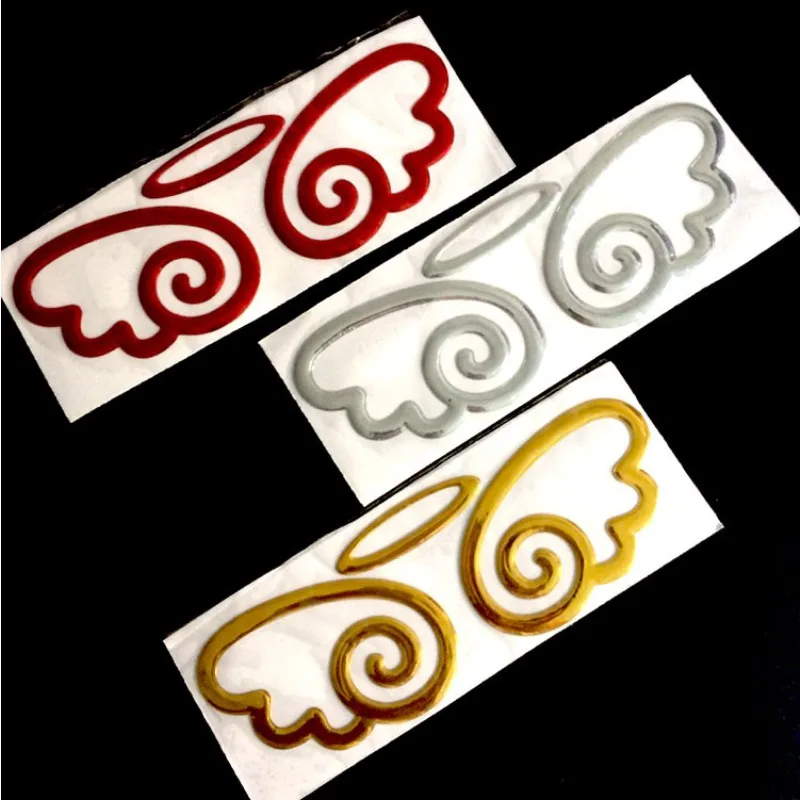 1PC PVC 3D Angel Wings Personalized Car Label Decoration Rear Car External Modification Accessories