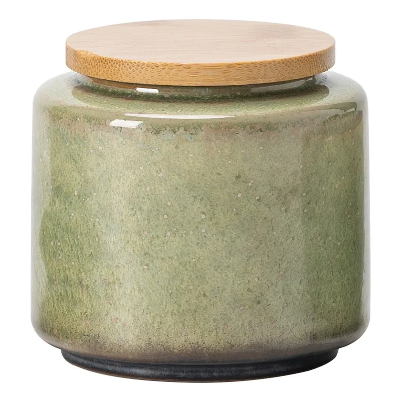 Chinese Vintage Tea Can Creative Ceramic Sealed General Can Home Kitchen Pu'er Tie Guan Yin Storage Can Tea Ceremony Accessories