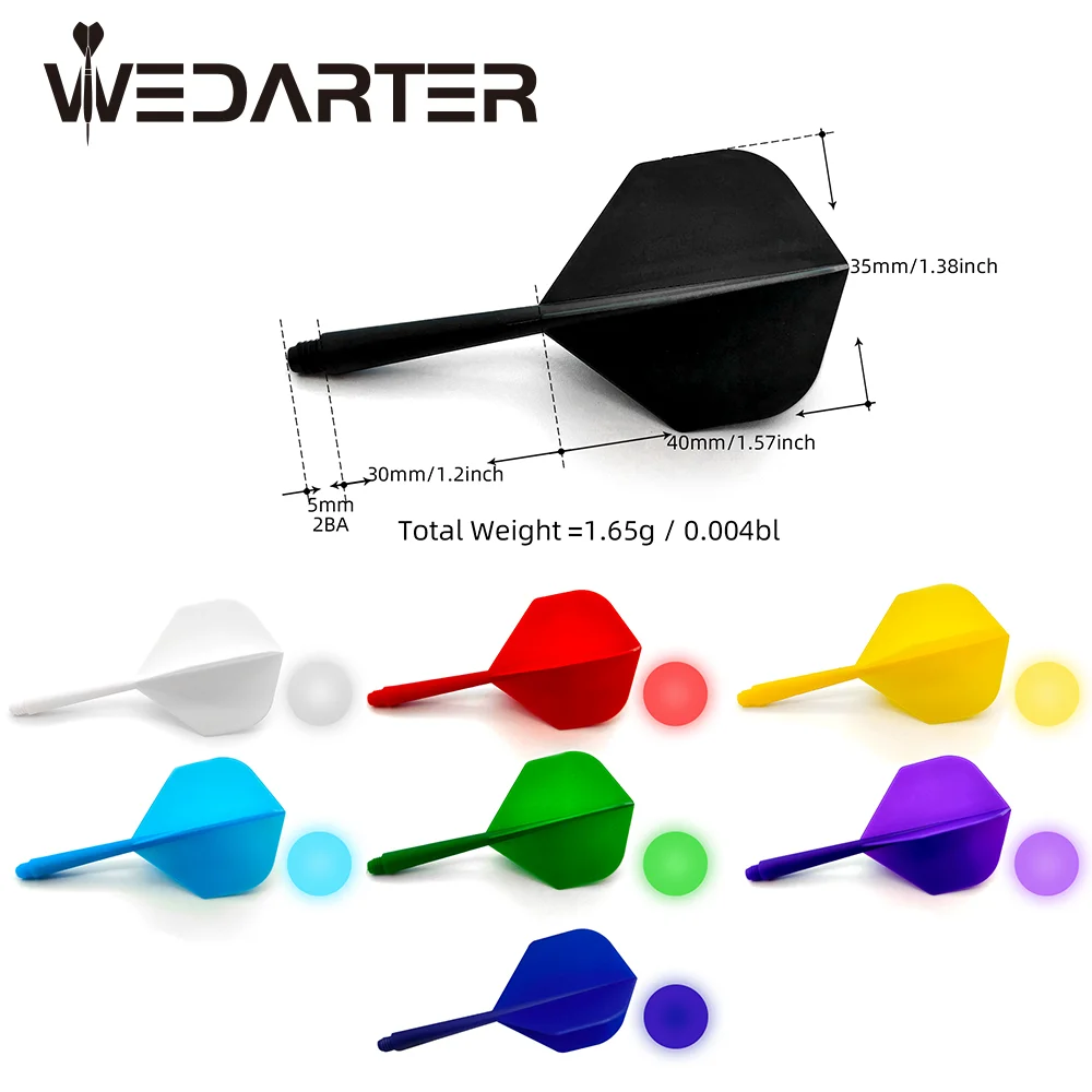 WEDARTER Darts 6pcs 30mm Professional Plastic Dart Fins, 2BA Thread, Durable and Shock-Resistant,dart Accessories