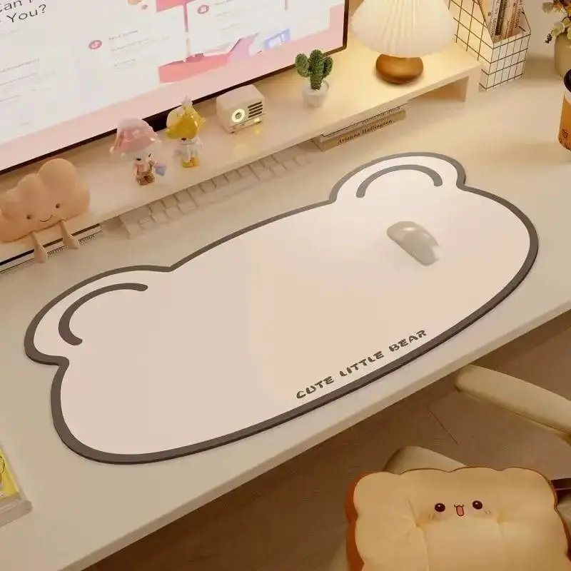 Cartoon illustration mouse pad oversized cute girl dormitory computer table pad large keyboard pad