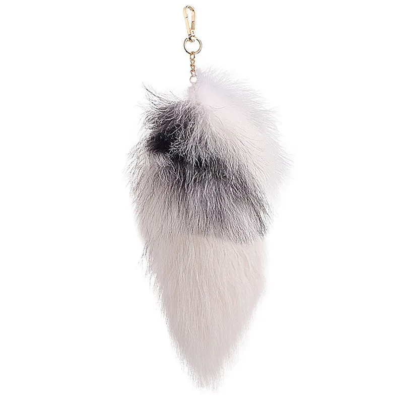 Fox Hair Tail Plush Keychain, Bag Pendant, Anime Exhibition COS Performance Prop, Fashion, 20cm