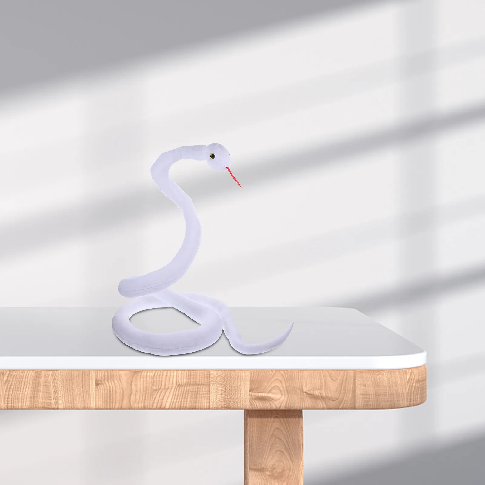 

Big Wear-Resistant Snake Stuffed Creature Soft Comfortable Material Ideal for Home Garden Party Decoration Prank Accessory