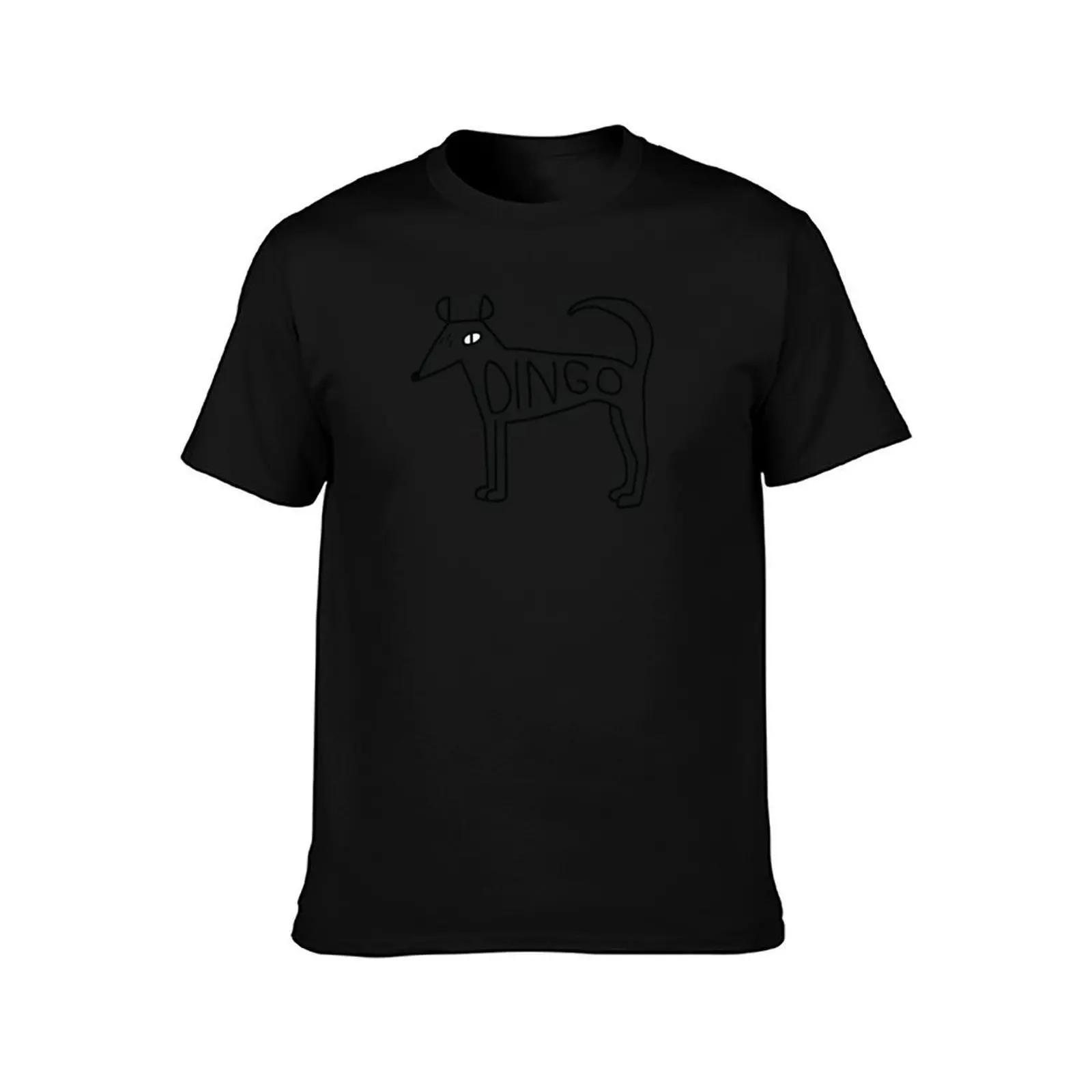 Dingo Dog T-Shirt, Summer Casual Cotton Tee, Oversized Streetwear Tops, Vintage Graphic Print, Loose Fit Short Sleeve