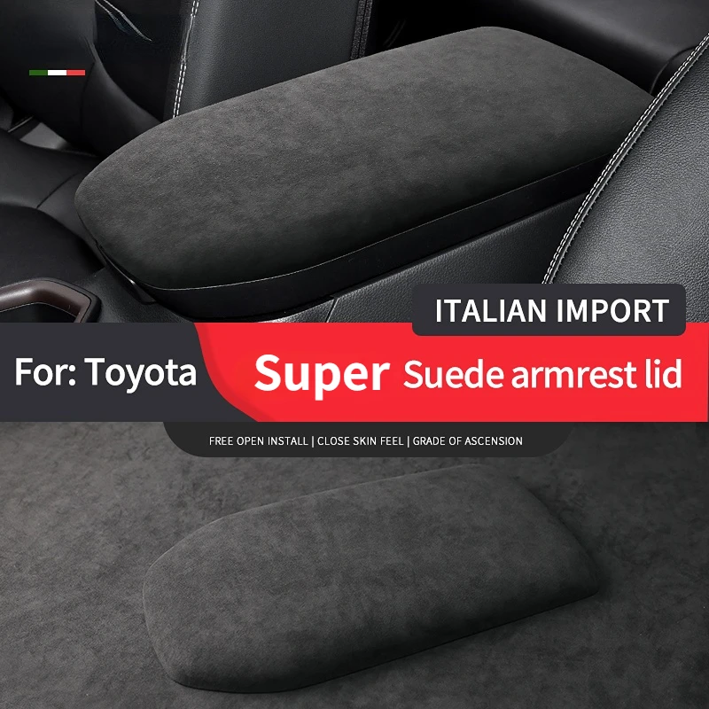 Hot Sales-Italy Super Suede Cover For Toyota RAV4 RAV 4 XA50 2019-2023 Car Center Console Armrest Mat Trim Auto Accessories