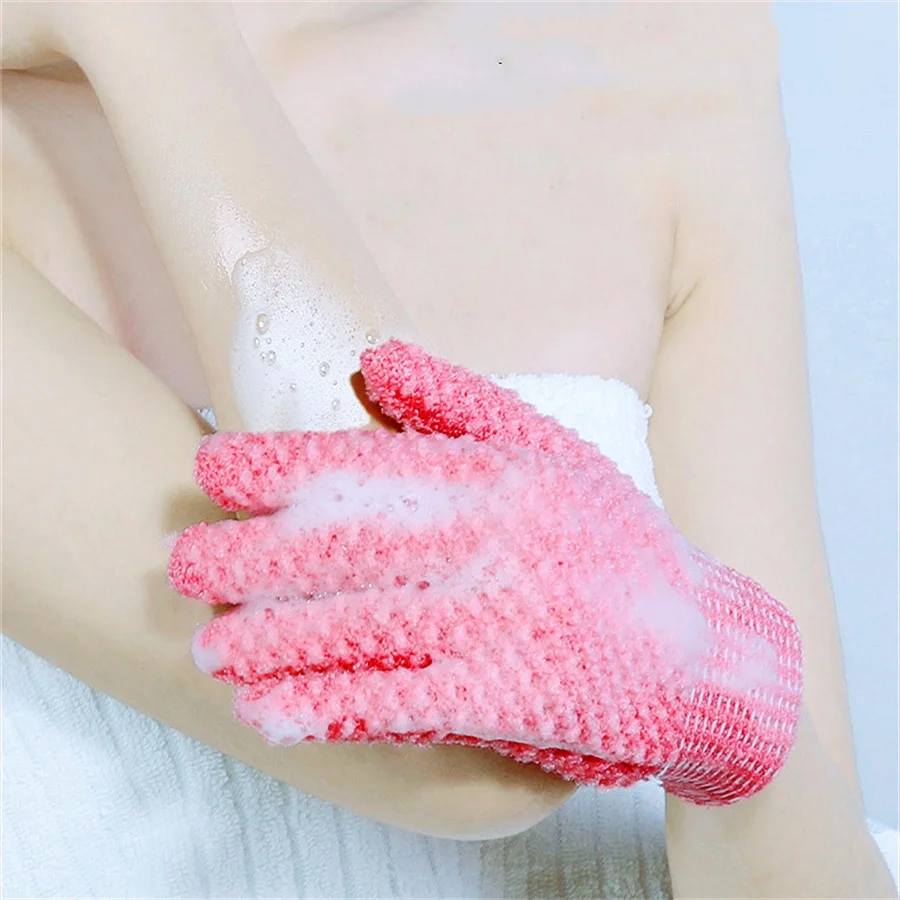 Shower Scrubber Exfoliating Back Skid Resistance Body Massage Sponge Wash Skin Moisturizing Spa Bath Glove