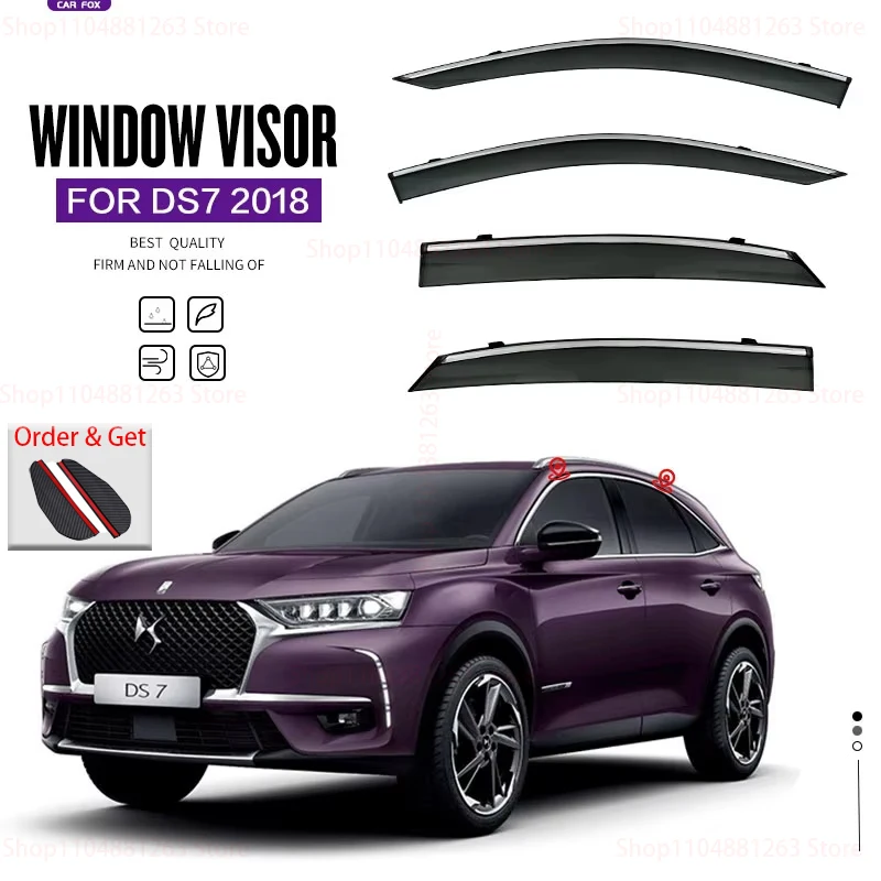 

Для CITROEN DS7 Crossback дефлектор бокового окна, защита от атмосферных воздействий, дверной козырек, ветрозащитный козырек от дождя, аксессуары для защиты от солнца
