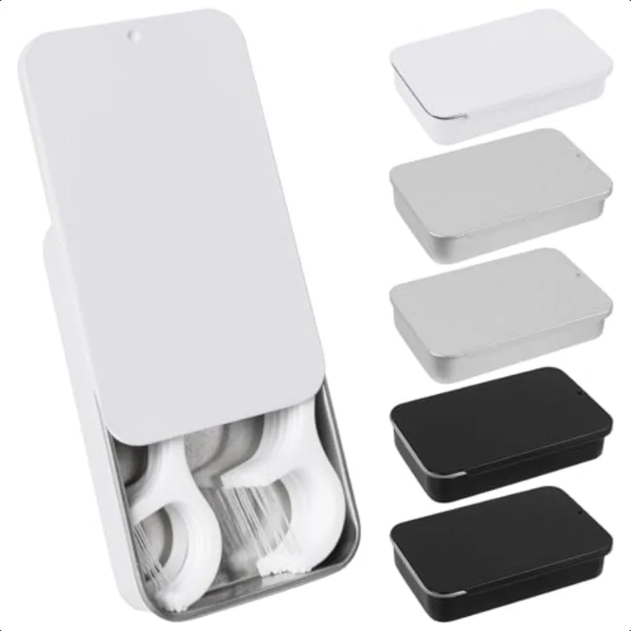 6 حزمة السفر أعواد قطنية Qtip حامل المحمولة الشعر التعادل المنظم مع غطاء Flosser موزع جهاز تنظيف الأسنان البلاستيك موزع الشعر Acc