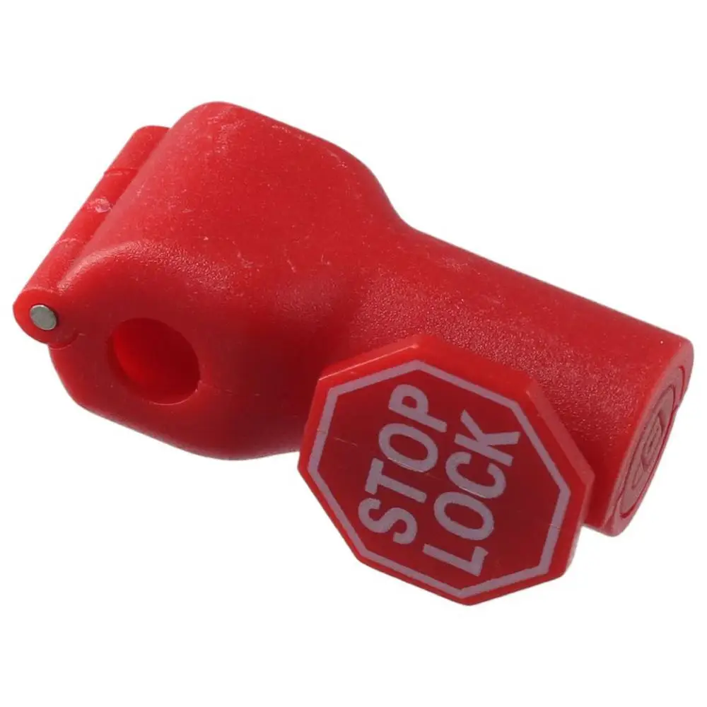 1/50Pcs Useful Plastic Peg Hook Stop Lock Red 6mm Security Lock Pegboard Hook Lock Retail Shop