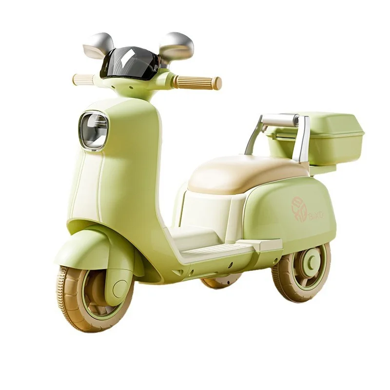 음악 동기화 블루투스 어린이 전동차 앱 제어 고하중 프레임 친환경 PP 소재, 인터랙티브 조명 장난감