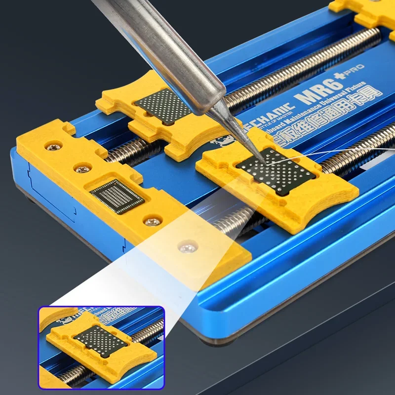 Reparación de placa base mecánica MR6 PRO, accesorio de doble rodamiento multifuncional, accesorio universal de placa base