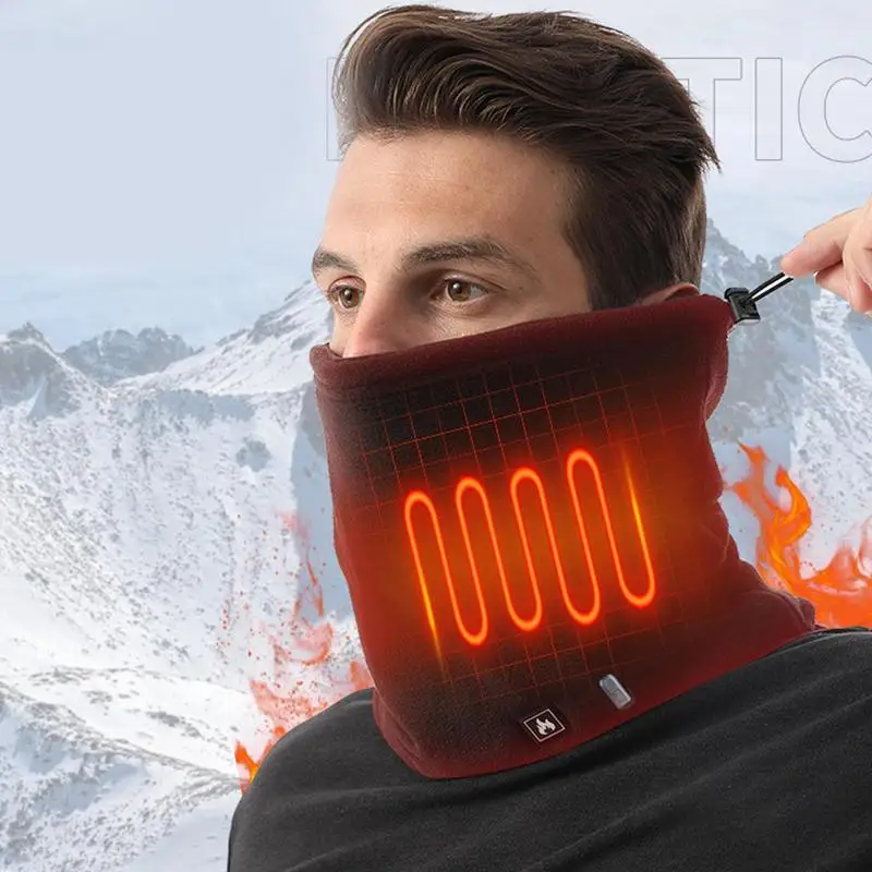 Heating Neck Warmer Velvet Multifunctional Type-C Plug-in Neck Heated Warmer Three-speed Temperature Control Multifunctional