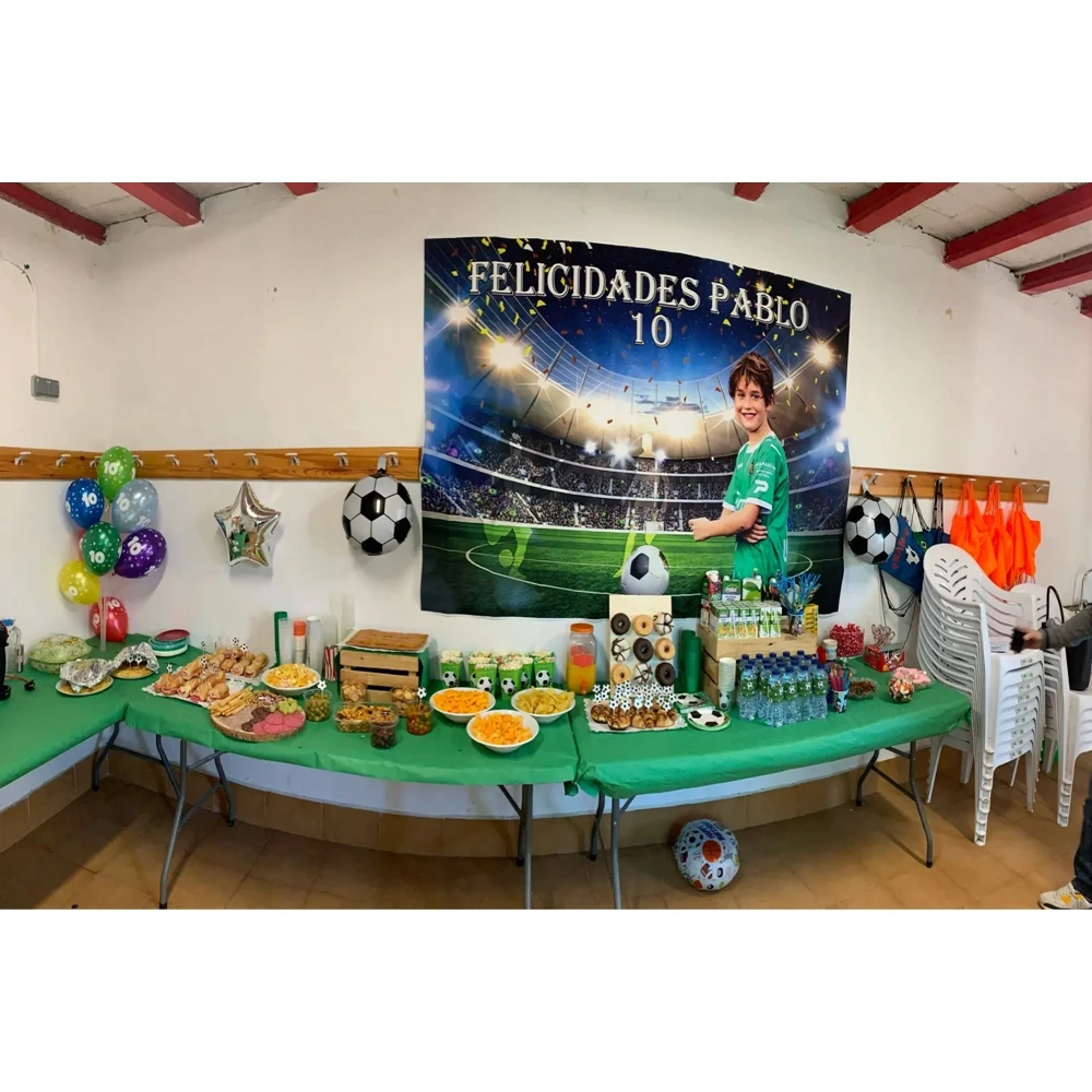 Football Backdrop for Birthday Soccer Field Sport Stadium Champion Cup Boy Baby Birthday Party Decor Photography Background Prop
