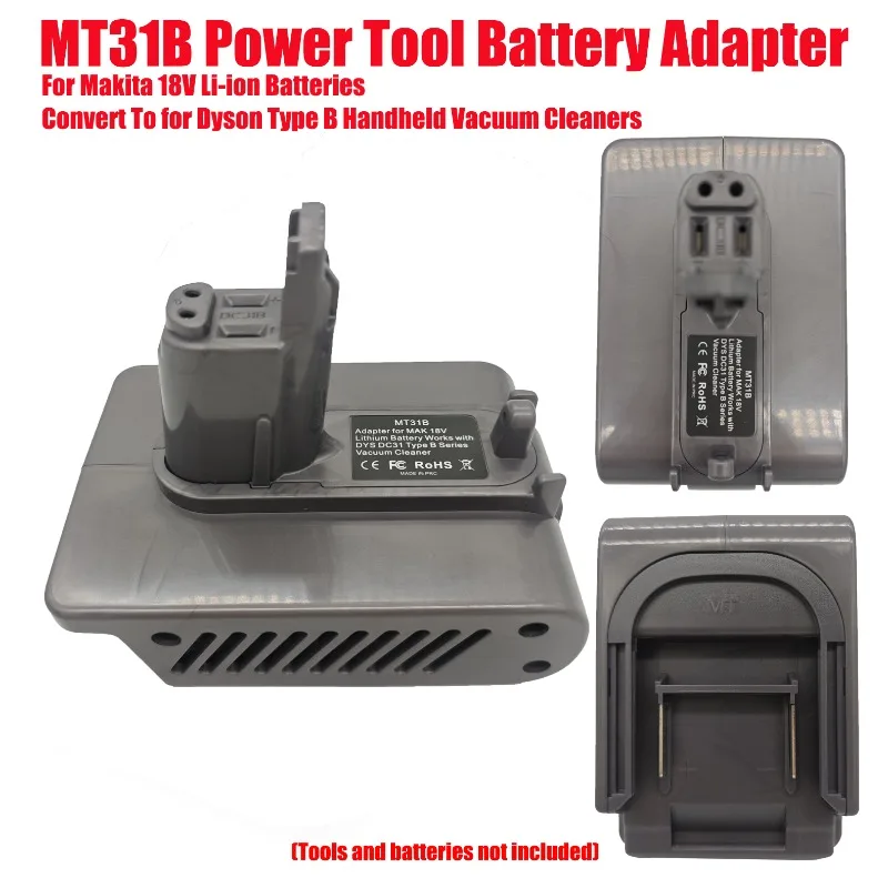 

For Makita 18V Li-ion Batteries Convert To for Dyson Type B Handheld Vacuum Cleaners MT31B Power Tool Battery Adapter Converter