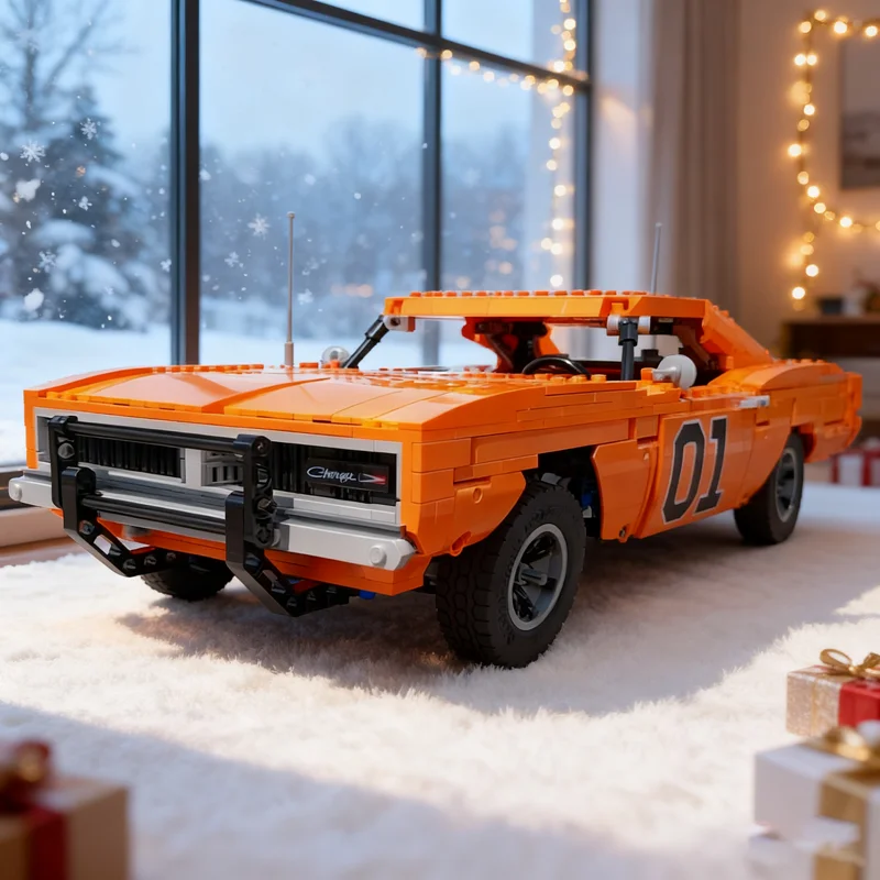 

1628 шт. MOC OverCharger General Lee Buwizz Motor Техническая модель Строительные игрушечные блоки Строительство Идея рождественского подарка Образование