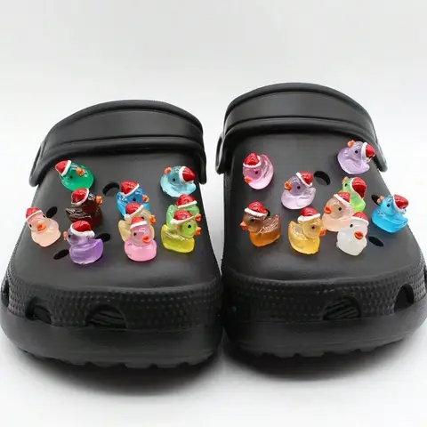 क्रॉक्स के लिए 16 पीस ग्लोइंग डक शू चार्म्स, ABS 3D डक्स के साथ डिटैचेबल DIY एक्सेसरीज़, सभी उम्र के लिए क्रिसमस ग्रेजुएशन गिफ्ट 6 best sales क्रॉक्स गिबिट्स - №4