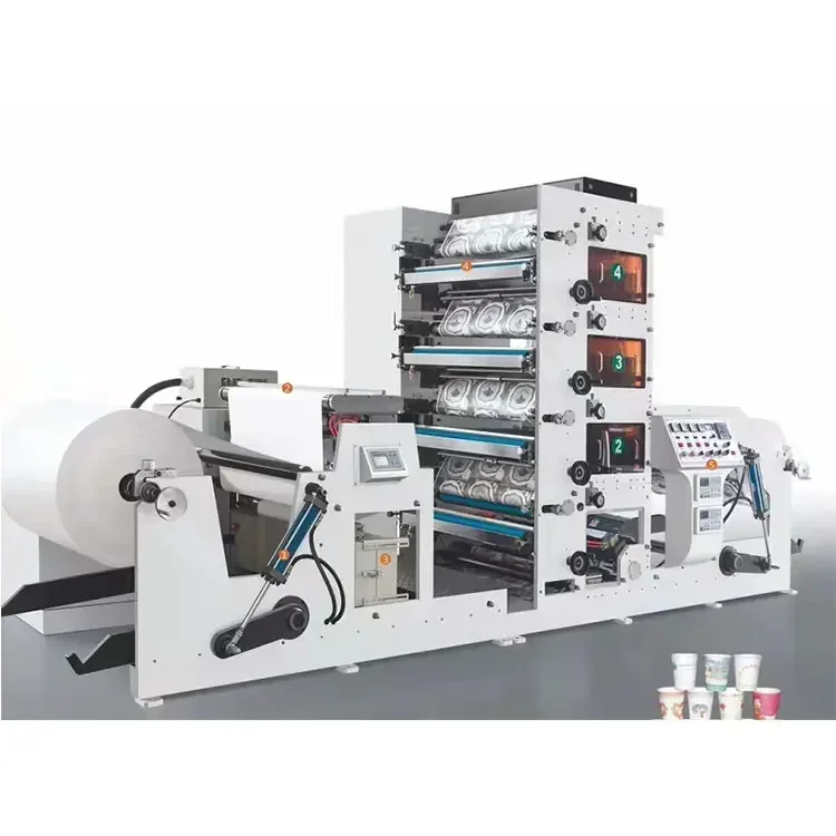 Customized High Speed Automatic Flexographic Printers New Paper Roll 2 4 6 Colors UV Label Letterpress Stack Flexo Printing M