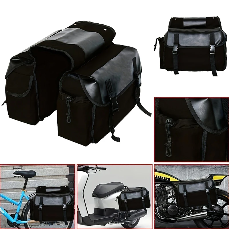 

Motorbike Bag Large Capacity Motorcycle Riding Travel Canvas Waterproof Panniers Box Universal Saddle Side Bag For Motorbike