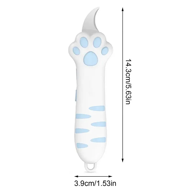 لطيف القط باو سكين صندوق القاطع القط مخلب تصميم صندوق ورقة سكين قابل للسحب القط خدش سكين كرتون شريط عزل القاطع