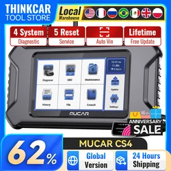 Mucar CS4 CS6 Obd2 Scanner ECM/SRS/ABS/TCM System 5/7 Reset Lifetime Free Car Code Reader Auto Diagnostic Tools for 99% Vehicle