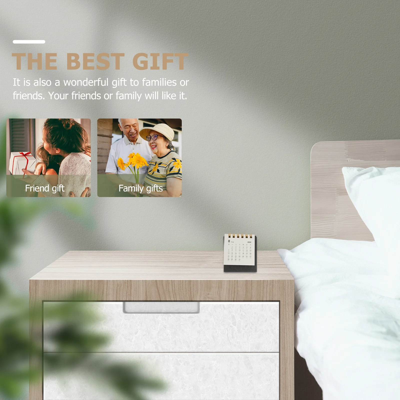 2pcs 2022 Mini Calendar Desktop Simple Portable Desk Organizer Practical Time Management Tool Home Office Decor Printing