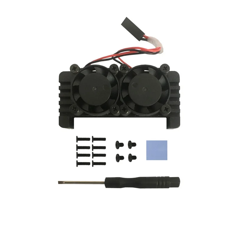 

Raspberry Pi Zero 2 W PI0 2 W, алюминиевый радиатор с двумя вентиляторами