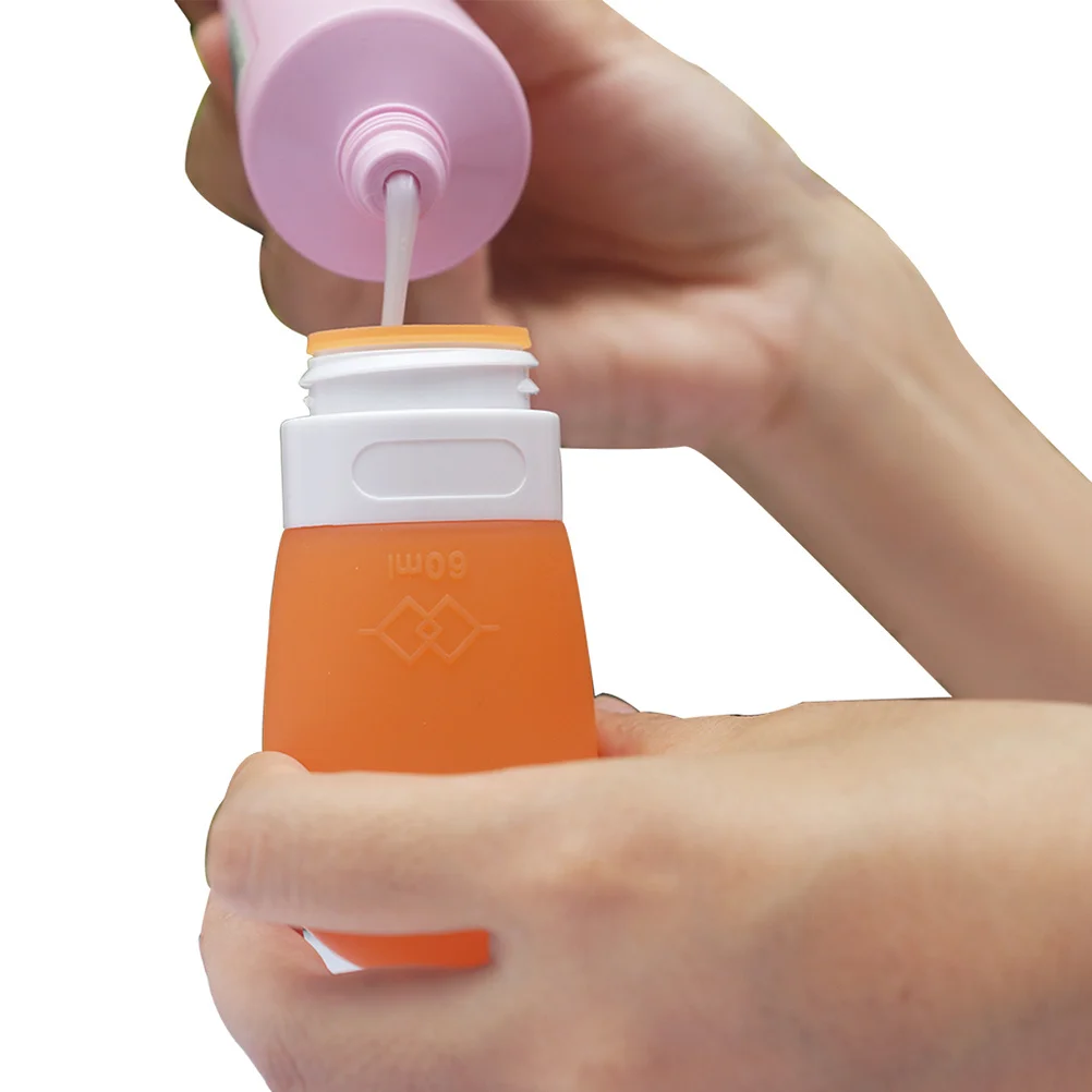 

38Ml Silicone Travel Bottles Reusable Leakproof Portable Liquid Containers For Toiletries Soap Lotion Essential Oil Dispensers