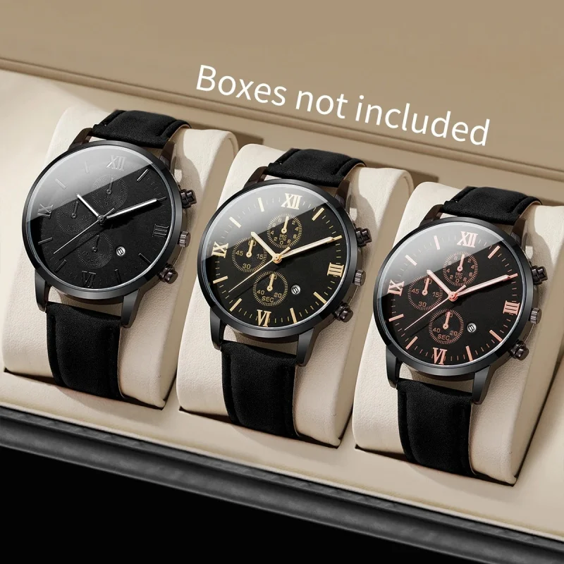 

Men's Casual Wristwatch New Business Analog Quartz Watches Retro Roman Scale With Calendar Wristwatches For Daily Outfit Wearing