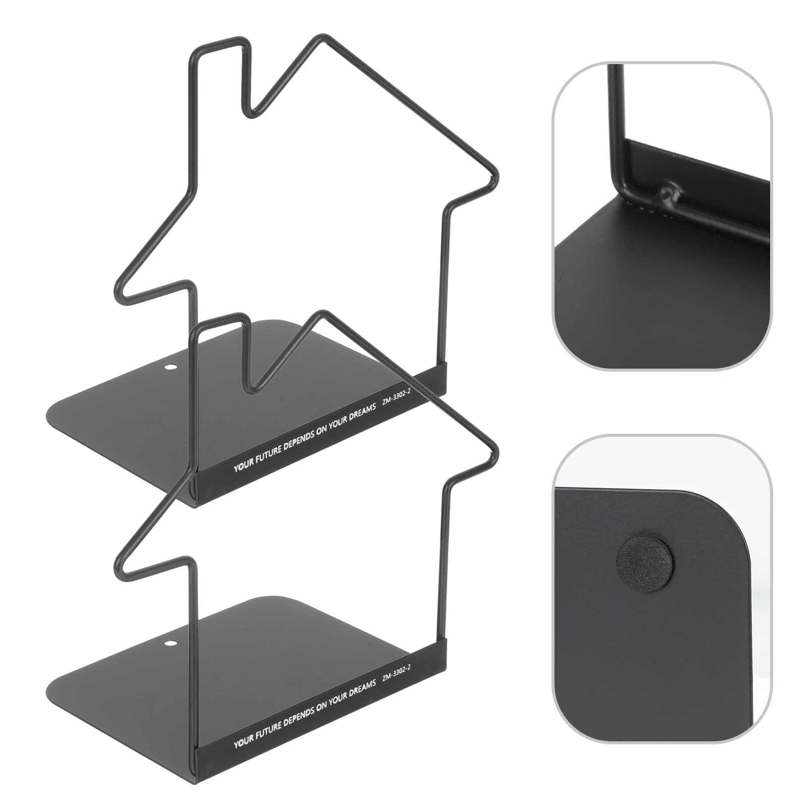

2 Pcs Book Stand Bookend Holder Bookends for Books Stoppers Shelves Household Office