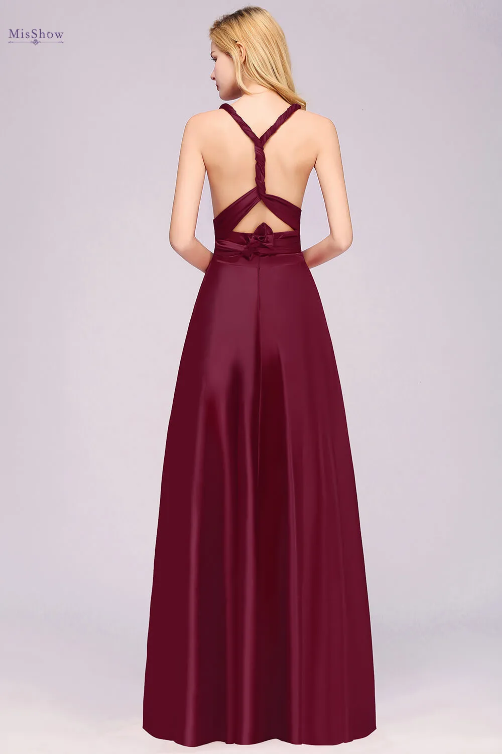 2024 Infinity Dress Plus Size Bridesmaid Dresses Women Convertible Sexy Backless Multiway Milk Silk Wedding Evening Party Gowns