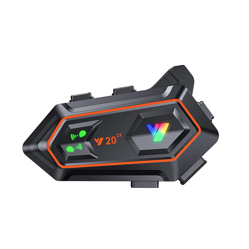 Motorcycle BT Intercom Helmet Headset 2 Riders 1000m Noise Cancellation Y20 2X