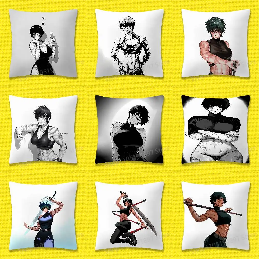 

Maki Zenin J-Jujutsu K-Kaisen Throw Pillow Case For 55x55cm 40x40cm 45x45cm 50x50cm 30x30cm Square Office Pillowship Cover