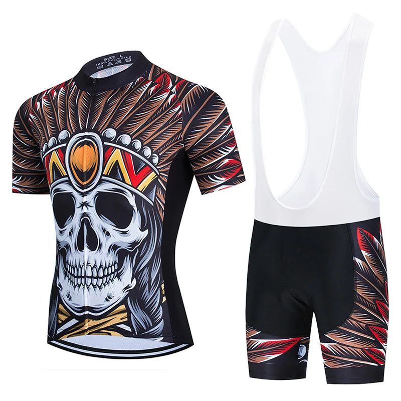 

Summer Skeleton Cycling Jerseys Bib Sets Cycling Suit MTB Shirts Bike Clothes Ropa Ciclismo Men's Short Maillot Bicycle Clothing