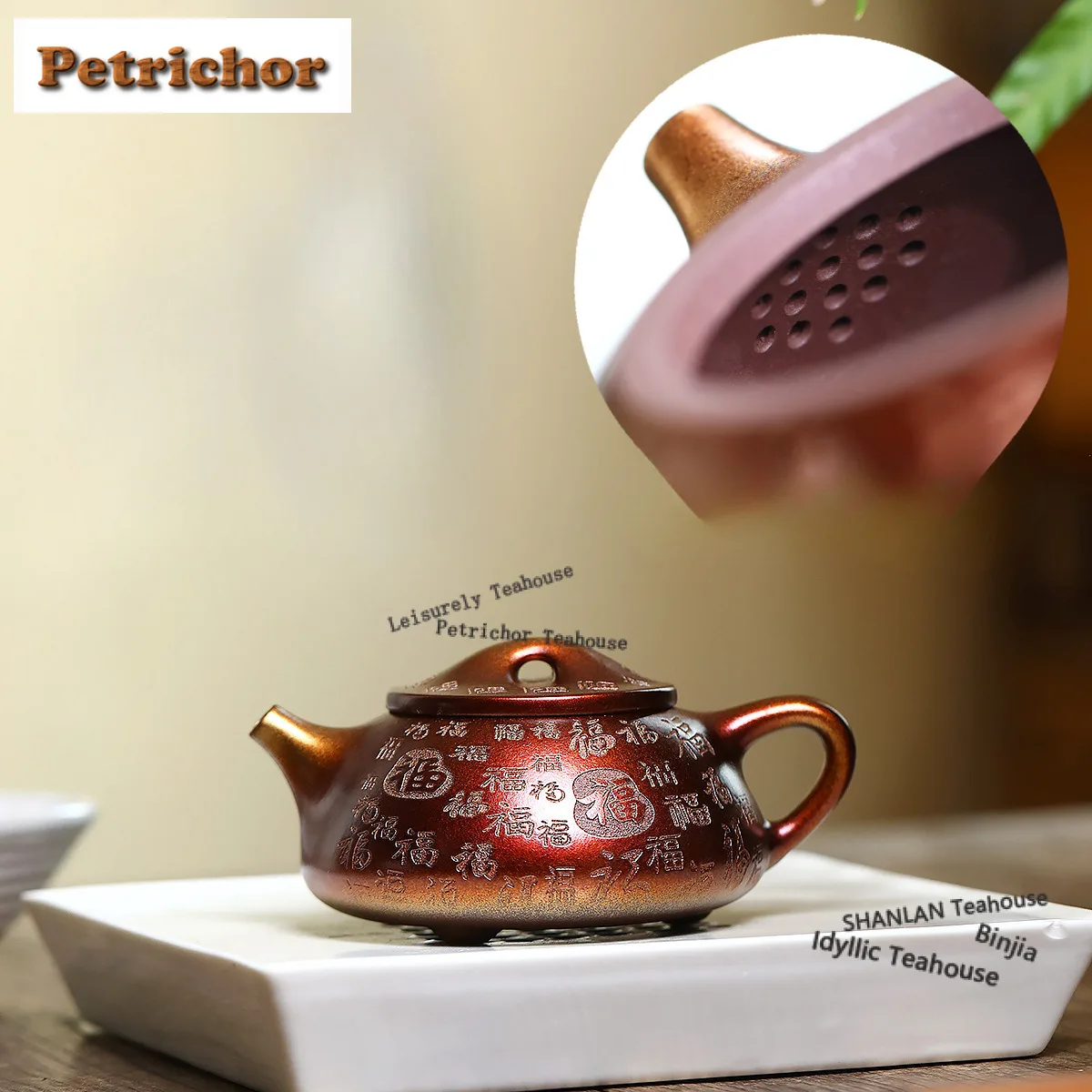 

220 мл Исин Фиолетовые глиняные чайники ручной работы Золотой камень Фу Совок Горшок Необработанная руда Раковина Запекание грязевого чая Чайник Чайный сервиз Zisha