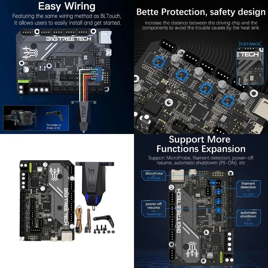 

652F SKR Mini E3 V3.0 Control Board MC2209 UART Upgraded 32Bit Printer Controller with MicroProbe V2 Auto Leveling