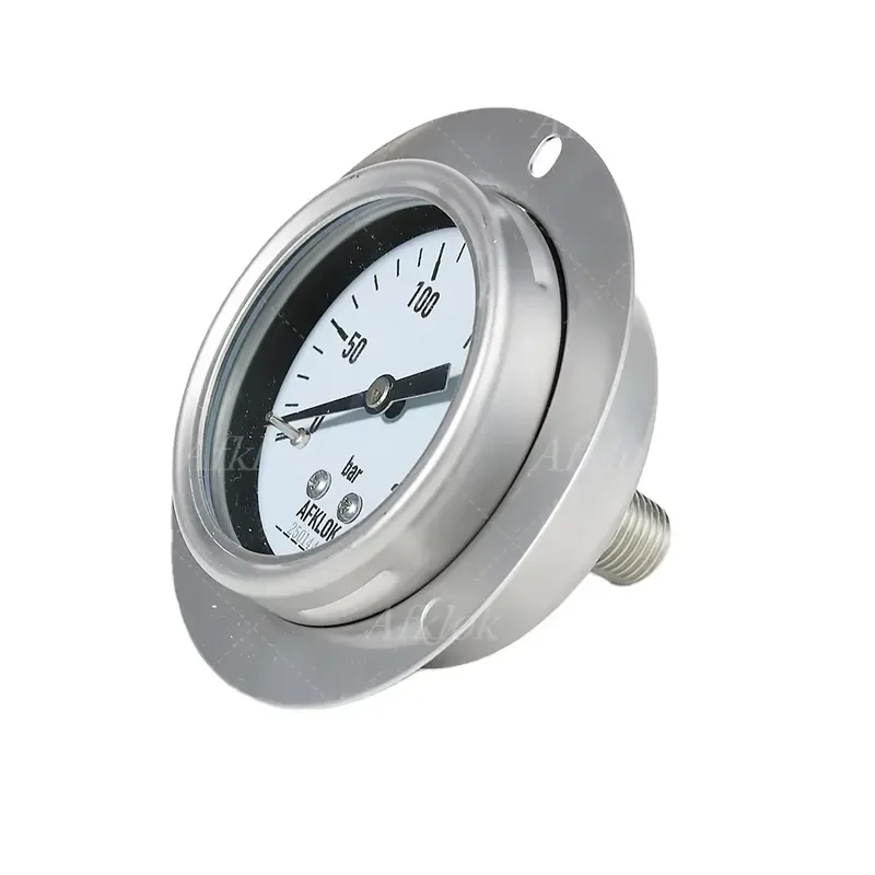 2026 Hot！ 0~400 Bar Back Mount Pressure Gauge 1/4NPT Male Thread Connection Stainless Steel Dial 63mmfor Manifold System