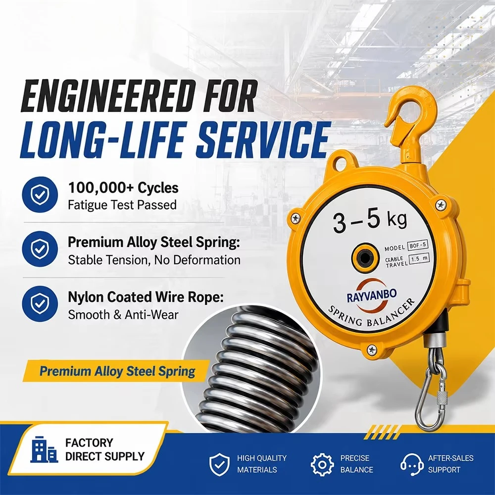 Precision Industrial Grade Stainless Steel Spring Balancer Tensile Tool Tiglon Load Hand Tools Lifting Equipment
