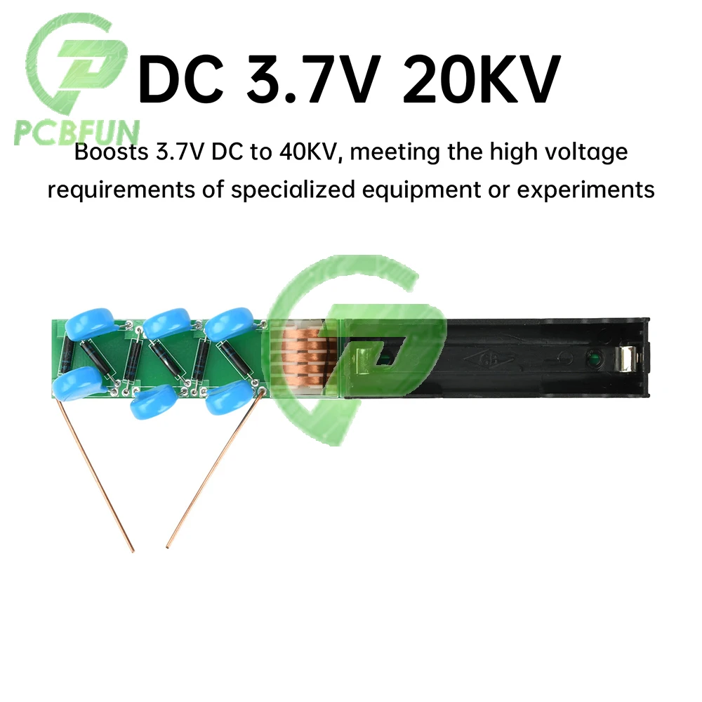 

High Voltage Generator Boost Converter 3.7V 40KV with Integrated Battery High Power Discharge Module for Industrial Experiments