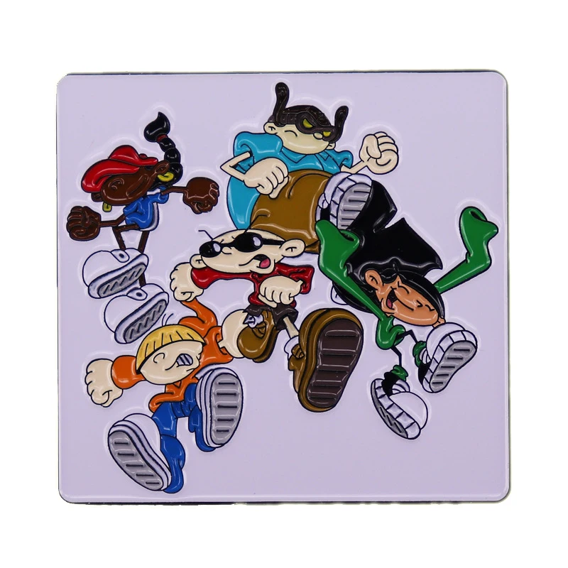 American animated kids Big League main character group brooch cartoon badge accessories Kids Next Door Backpack Bags Badge