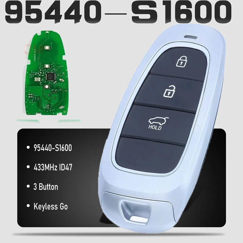 

Умный ключ-брелок KEYECU 95440-S1600 для Hyundai Staria 2022, бесключевой доступ, 433 МГц, ID47