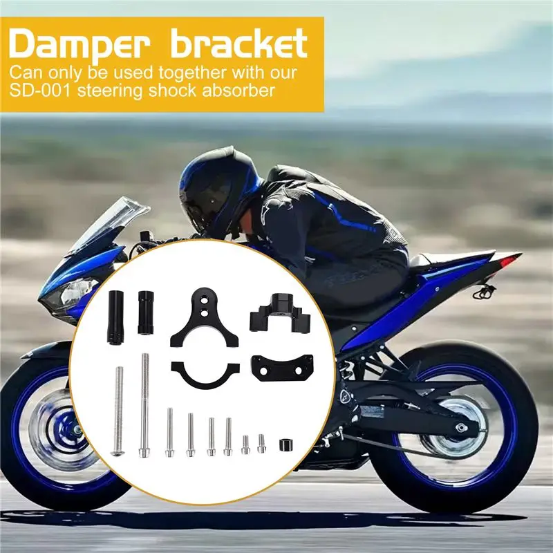 DHBH Cnc Motorcycle Damper Steering Stabilize Damper Bracket Mounting Holder Kit For Yzf R3 Mt-03 R25